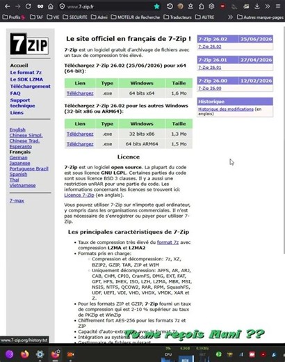 #Windows#7-Zip passe en version 26.02