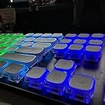 dagaladoo Low Profile keycaps for Mechanical Keyboard,Double Shot Key caps,PBT mx Gaming keycap Set,Dark Blue/Black/Light Blue Custom Key caps for Cherry Gateron MX Switches60% 65% 75% 96% 100%