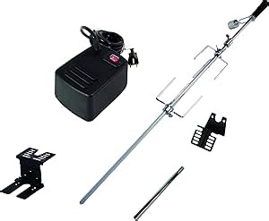 Dyna-Glo Universal Heavy Duty Rotisserie Kit for Grills, Black & Silver