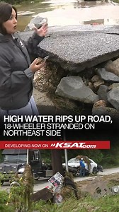 92K views · 959 reactions | Have you ever seen something like this? High water lifts the road near Lookout Rd. and Old O'Connor Rd. Sarah Acosta shows us the damage as crews also try to rescue a stranded truck. Stay with KSAT on-air and online for the latest weather coverage. | KSAT 12 & KSAT.com | Facebook