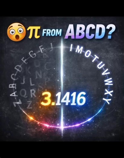 Alphabet reveals π 🤯 #brainteaser #meyouandmath