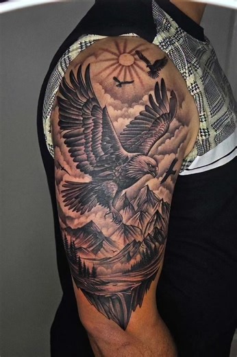 Eagle Tattoo Art by Kaptaan Tattoos in Winnipeg