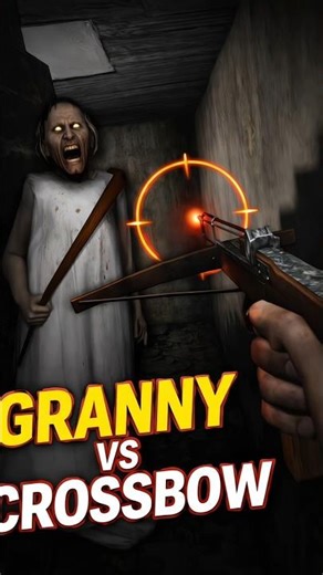 Granny Vs Crossbow 🔥 #granny #horrorgaming #shorts