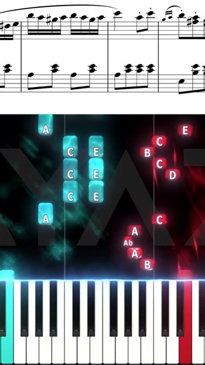 Turkish March - Mozart - Piano Tutorial | Synthesia + Sheet Music #shorts