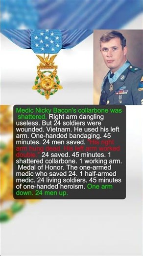 1 Collarbone-Shattered Medic Saved 24 Men Using Only One Working Arm for 45 Minutes | Military