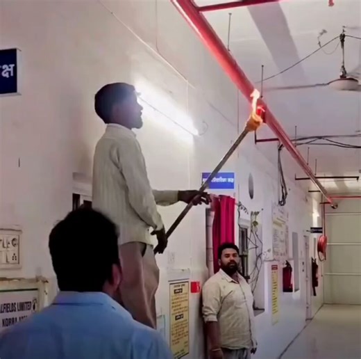 An office was surprised after the demonstration of its newly installed fire sprinkler system.