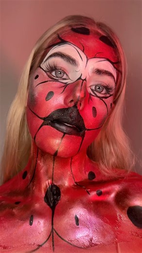 LADYBUG MAKEUP TUTORIAL! #ladybug #creativemakeup #makeuptutorial