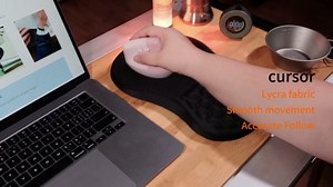 Ergonomic Joint Wrist Support Mouse Pad with Memory Foam Cushion Massage Bump, Carpal Tunnel Pain Relief Mousepad Slope Design for Wrist Rest, 11.8x7.9 in, Thistle