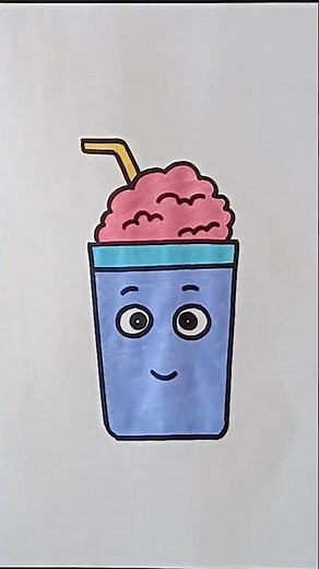 How To Draw A Milkshake #easydrawing #milkshake #drawing