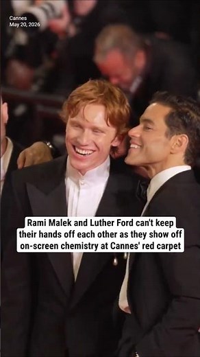 Rami Malek and Luther Ford show off playful chemistry at Cannes' red carpet