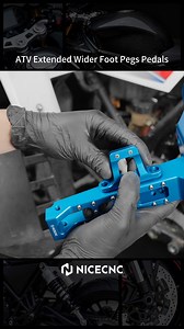 Elevate your ATV experience with #Nicecnc Extended Wider Foot Pegs. CNC-machined with a broader 13mm surface and equipped with anti-slip grip studs, offering maximum traction to prevent foot slippage in any environment. 🗜 🔗: https://link.nicecnc.com/fb-3182001304 🏍: YAMAHA RAPTOR 700/700R · Follow @Nicecnc Store for more MotoMod · · #NicecncGang #NicecncReview #NicecncPart | Nicecnc Store