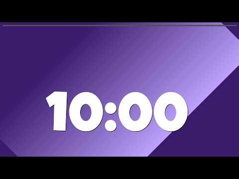 10 Minute Classroom Timer | Purple Gradient, Low Distraction