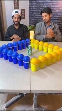 Cup Ball Color Challenge – Blue vs Yellow | MrAzizGame #shorts #ytshorts #funny