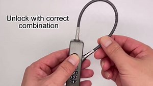 LOKORI Lightweight Combination Bike Cable Lock, 3 Replaceable Locking Cables (9.0", 23.6", 47.2" Lengths), 1/5" Diameter for Small Bike, Cabinet, Travel, Fence