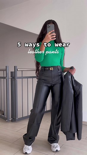 5 ways to wear leather pants🖤 which look is your favourite?🥰 #fyp #foryoupage #outfitinspo #outfitinspiration #leatherpants #leatherpantsoutfit #leatherleggings #stylinginspo