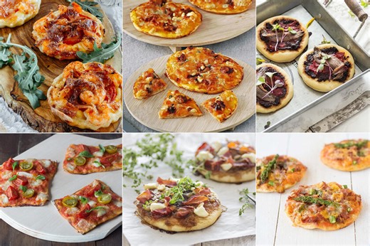 Siete recetas de mini pizzas variadas y muy fáciles para el picoteo del finde