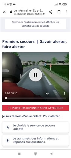 Témoignage d'un Accident : Examen ASSR 1
