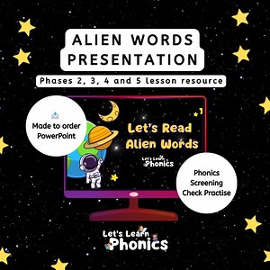 Alien Words Phonics PowerPoint - Lecture, mélange, préparation de projection (téléchargement numérique)