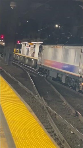 New Jersey transit comet Cab car train arriving at New York Penn station