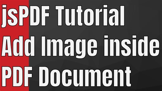 jsPDF Tutorial - Add Image inside the PDF Document