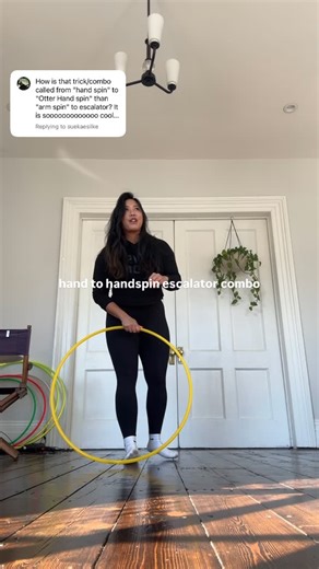 Caitlin Cuevo | Hula Hoop Tutorials on Instagram: "an impromptu tutorial for the hand to handspin escalator combo!"