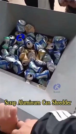 Industrial Double Shaft Shredder for Scrap Aluminum Cans | Metal Recycling Machine