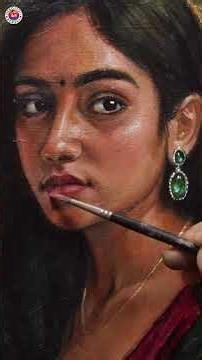 Layering in Acrylic Portrait Painting 🎨 #acrylicportrait #acrylicpainting