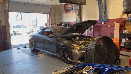 29K views · 595 reactions | 700whp+ stock internal top mount turbo G37 coupe on the rollers today. 73mm turbo with our boost control & fuel pressure monitoring kits on board along with my EcuTek Technologies Ltd custom tune. Dyno graph in comments! | AdminTuning | Facebook