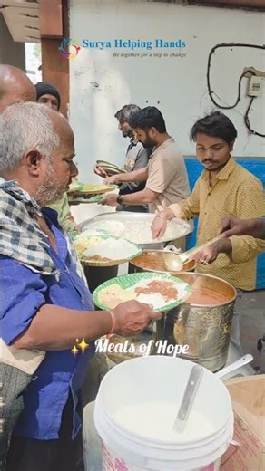 Serving Smiles with Every Meal 😊🍲 | Food Drive by Surya Helping Hands #Shorts