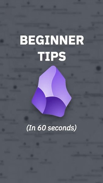 OBSIDIAN BASICS for BEGINNERS (in 60 Sec.)