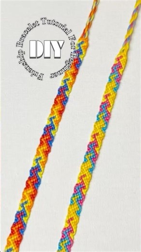 friendship bracelet tutorial for beginner⁑ 🔰男性にもおススメ！炎模様がクールなミサンガ #ミサンガ#friendshipbracelet#shorts