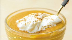 Bookmark this pumpkin spice pudding for your Thanksgiving menu ✅ Recipe nutrition info: https://www.livestrong.com/article/1012475-4-crustless-pumpkin-treats-200-calories-less/ | LIVESTRONG.COM