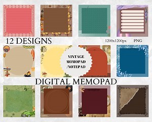 Vintage Memopad,digital Notepad,nostalgic Note Taking,digital Journaling,vintage Inspired,timelesselegance,digitalartistry,vintageaesthetics - Etsy