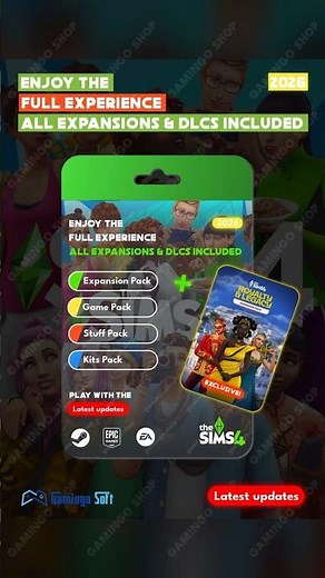The Sims 4 all DLC pack All Expansion & dlc Included 2026 #thesims #sims4
