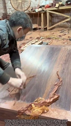 Surface Smoothing of Wood Using a Sharp Filing Tool