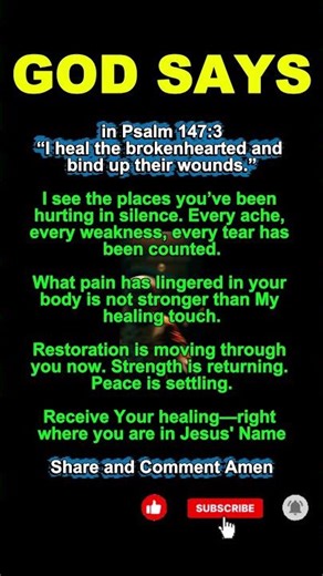 God Is Reversing Sickness In Your Home | Psalm 147:3 Scripture #healingscriptures #prayer