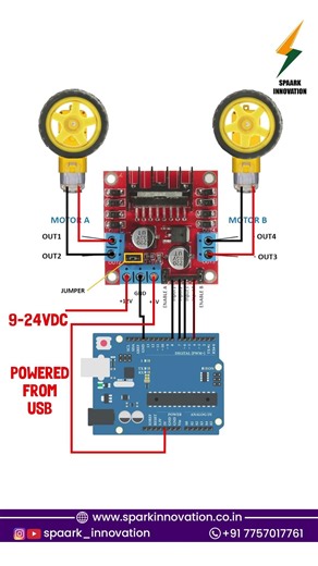 how to use L298n motor driver with #arduino