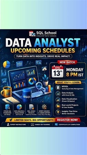 🚀 Upcoming Batches from SQL School – Upgrade Your Data Career Today!