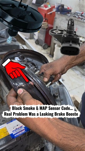 Brake Booster Leak Causing Black Smoke & MAP Sensor Code!