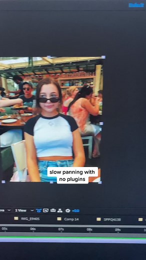 SLOW PANNING WIT NO PLUGINS! #fyp #aftereffects #aetutorial #aftereffectstutorial #foryou #editing #emmachamberlainedits