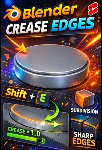 Blender Crease Edges ⚡ How Shift+E Works