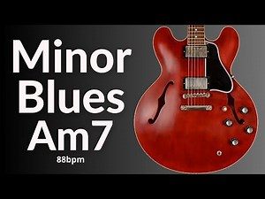 Midnight Groove Blues Guitar Backing Track in A Minor (Am7)