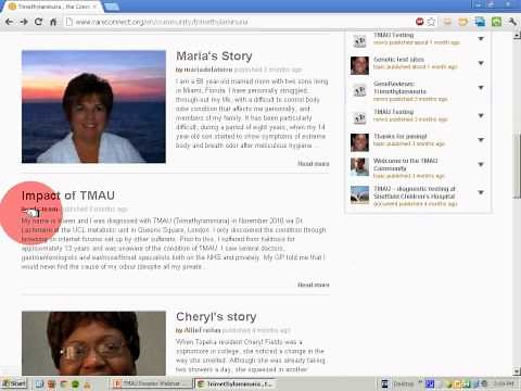Trimethylaminuria (TMAU) Community on RareConnect Demonstration