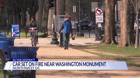 Washington Monument operations temporarily suspended after vehicle set on fire