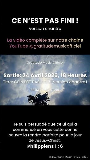 Bande Annonce - Ce n'est pas fini ! (Élève-Toi Seigneur) | version chantre | [Original Song]