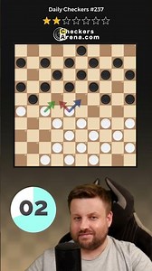 Which checker would you move first? 🤔 ⚪⚫ ⭐2/7 | Daily Checkers #237