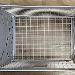 Dog Toy Basket - Large Dog Toy Box with Handles and Label Position Design for Living Room, Metal Dog Toy Bin Storage for Dogs Chew Pets Toys, Blankets, Clothes, Food (White)