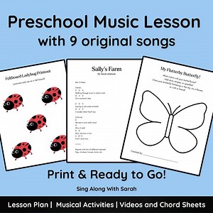Preschool Music Lesson Plan | 9 Original Songs for Circle Time, Movement, Early Learning & Kindergarten Music Activities (digital Download) - Etsy Canada