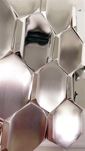 3D Curved Hexagon Metal Tile ✨ Fluted Texture Magic