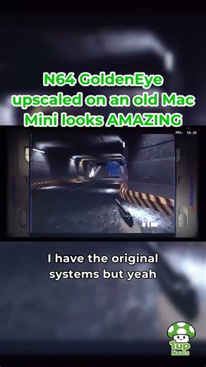 N64 GoldenEye upscaled on an old Mac Mini looks AMAZING!